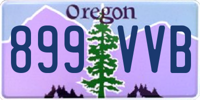 OR license plate 899VVB
