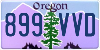 OR license plate 899VVD