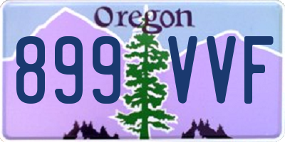 OR license plate 899VVF