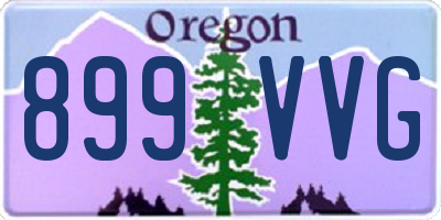 OR license plate 899VVG