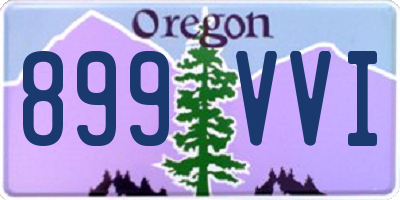 OR license plate 899VVI