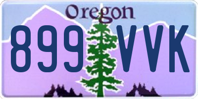 OR license plate 899VVK
