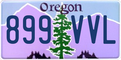 OR license plate 899VVL