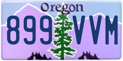 OR license plate 899VVM