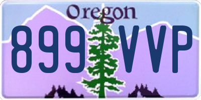 OR license plate 899VVP
