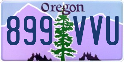 OR license plate 899VVU