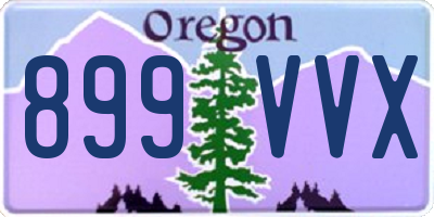 OR license plate 899VVX