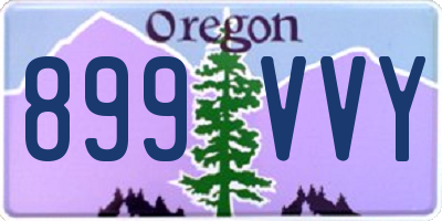 OR license plate 899VVY