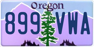 OR license plate 899VWA