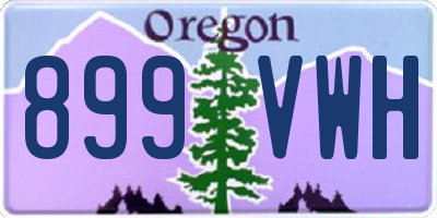 OR license plate 899VWH
