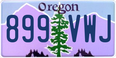 OR license plate 899VWJ