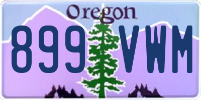 OR license plate 899VWM