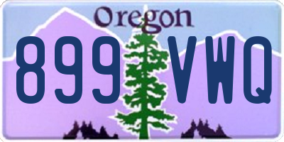 OR license plate 899VWQ