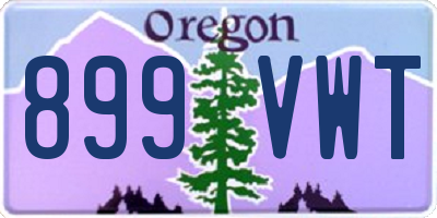OR license plate 899VWT