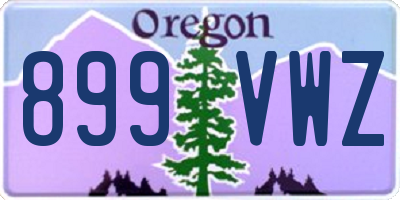 OR license plate 899VWZ