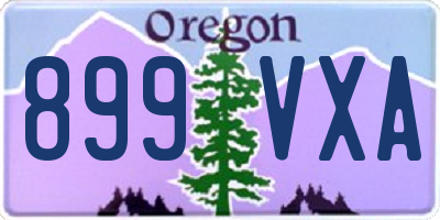 OR license plate 899VXA