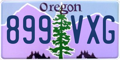 OR license plate 899VXG