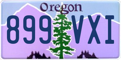 OR license plate 899VXI