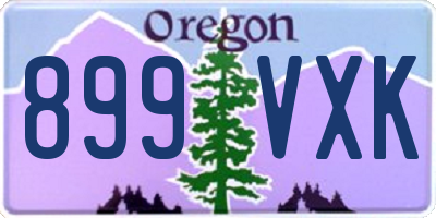 OR license plate 899VXK