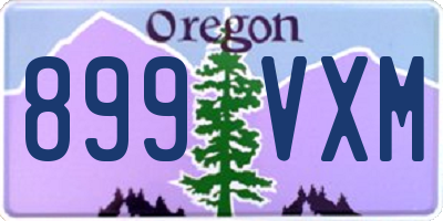 OR license plate 899VXM