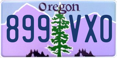 OR license plate 899VXO