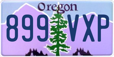 OR license plate 899VXP