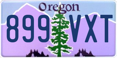 OR license plate 899VXT