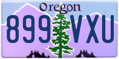 OR license plate 899VXU