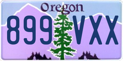 OR license plate 899VXX