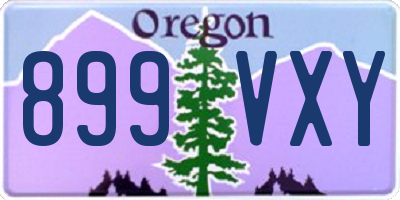 OR license plate 899VXY