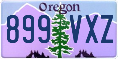 OR license plate 899VXZ