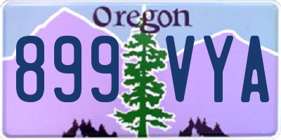 OR license plate 899VYA