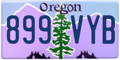 OR license plate 899VYB