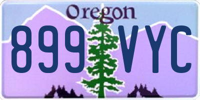 OR license plate 899VYC