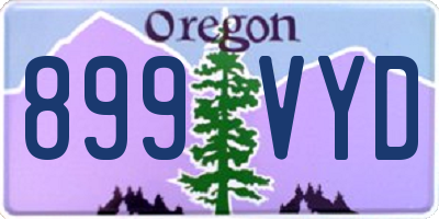 OR license plate 899VYD