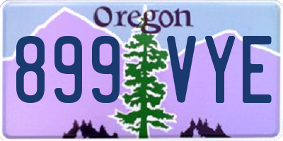 OR license plate 899VYE