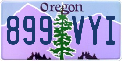 OR license plate 899VYI