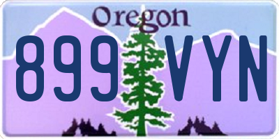 OR license plate 899VYN