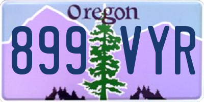 OR license plate 899VYR