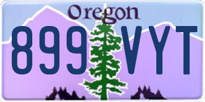 OR license plate 899VYT