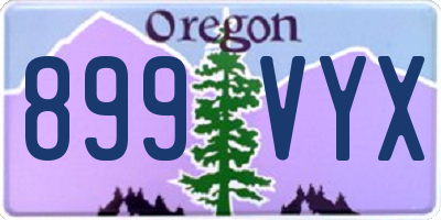 OR license plate 899VYX