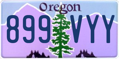 OR license plate 899VYY