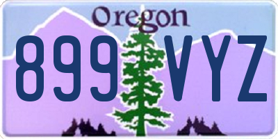 OR license plate 899VYZ