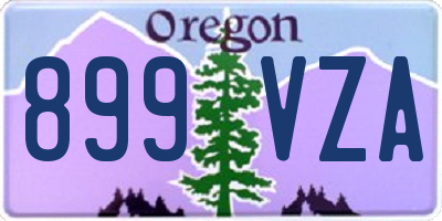 OR license plate 899VZA