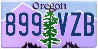 OR license plate 899VZB