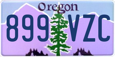 OR license plate 899VZC