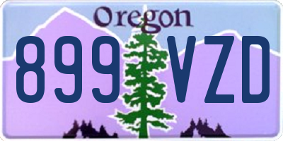 OR license plate 899VZD