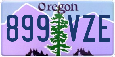 OR license plate 899VZE