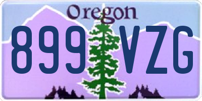 OR license plate 899VZG