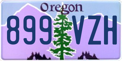 OR license plate 899VZH